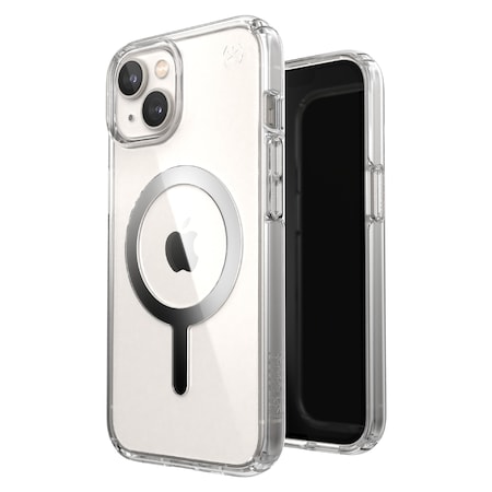 Speck Presidio Perfect Clear Magsafe Case For Apple Iphone 14 / 13, Silver 150061-3080